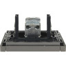 Розетка TV проходная IEK FORTEPIANO FP529 сталь FP-A10-P-K46